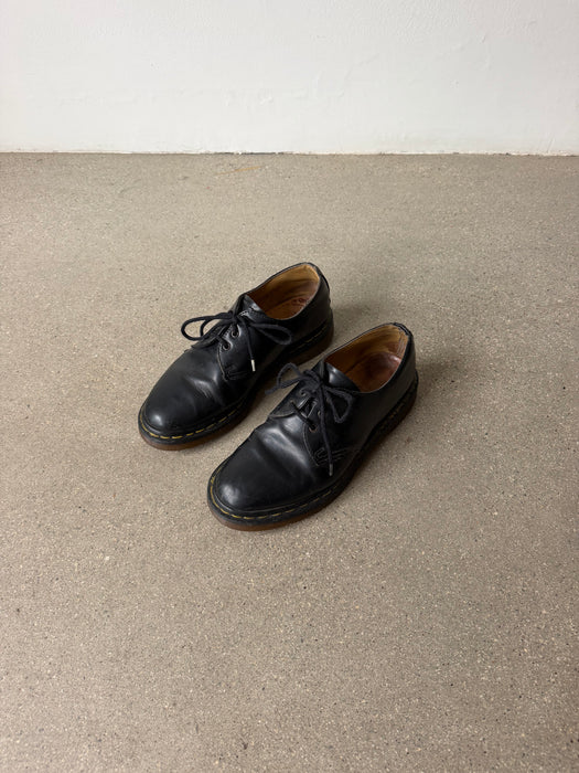 Black Leather Dr Martens Oxford Shoes | 7