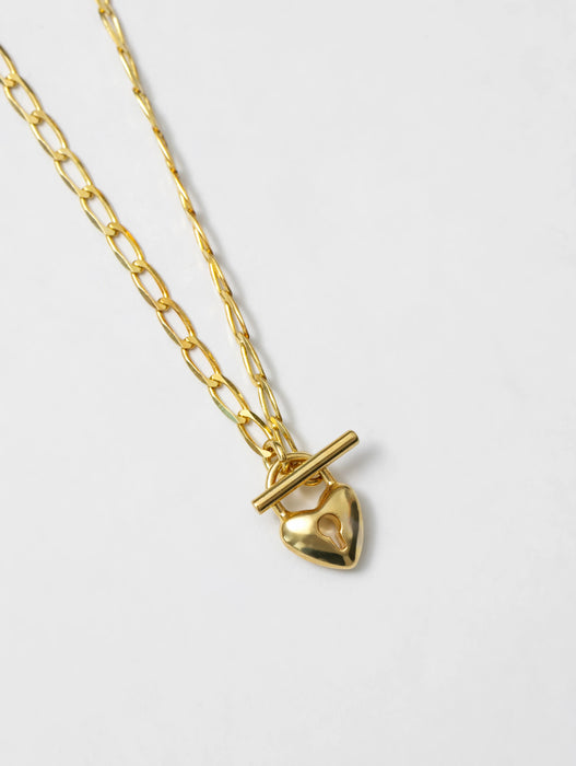 Wolf Circus Heart Toggle Necklace
