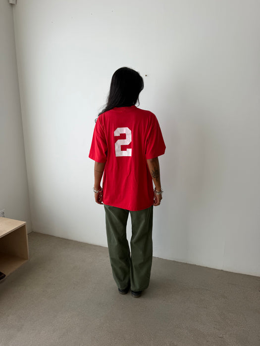 Red Henley Tee | XL