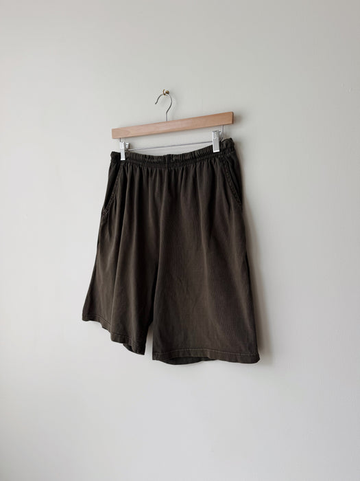 Olive Green Athletic Shorts | M