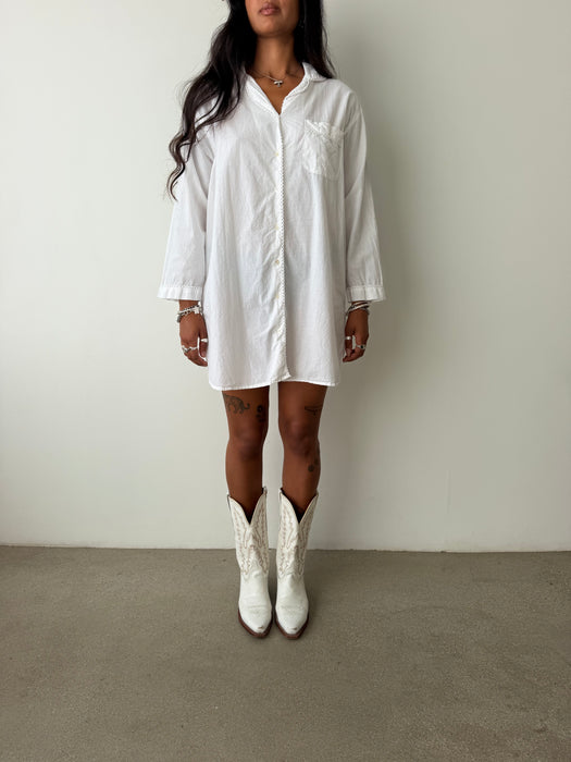 White Cotton Blouse | L