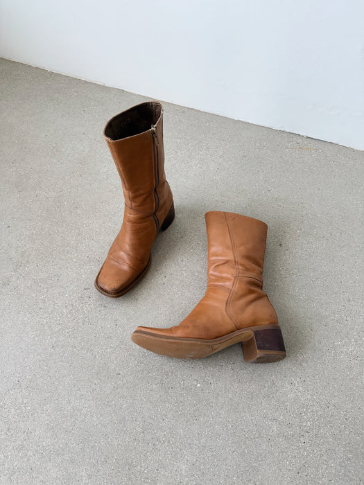 Tan Leather Boots | 7.5/8