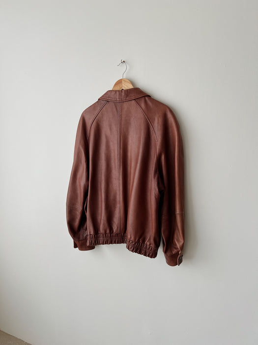 Chestnut Leather Jacket | M/L
