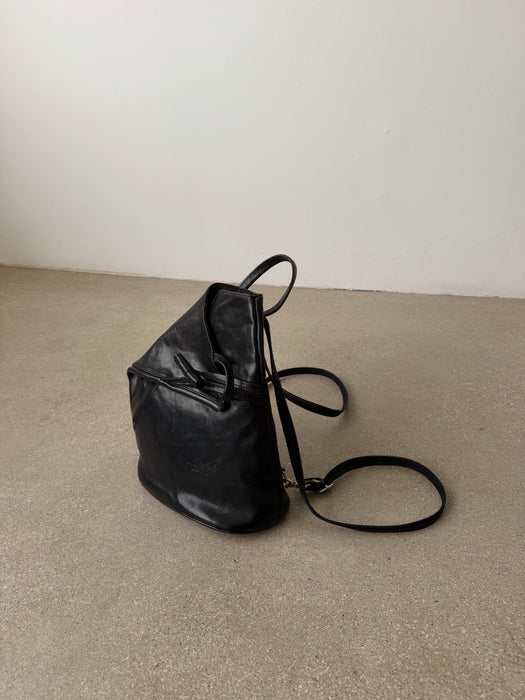 Black Leather Backpack