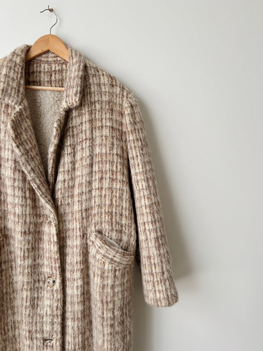Neutral Wool Blend Coat |