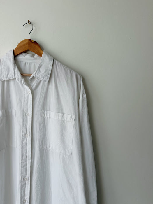 White Long Sleeve Button Up | XL