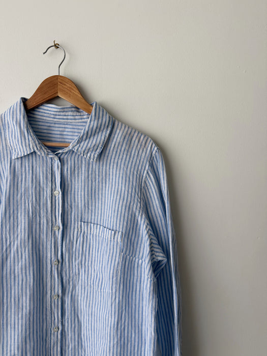 Light Blue Striped Button Up | L