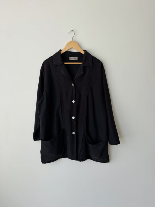 Black Linen Jacket | XL