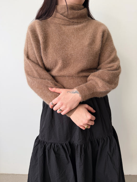 Angora Lambswool Turtleneck Sweater | M
