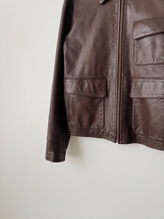 Brown Leather Jacket | M