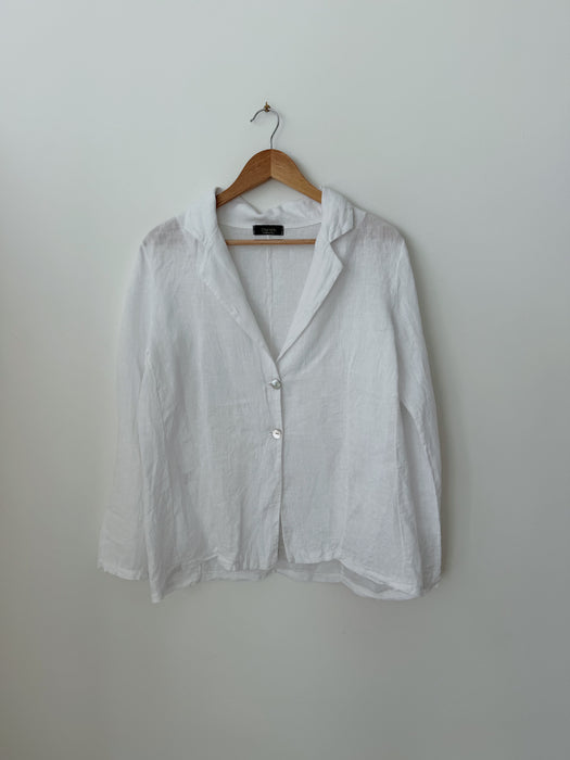 White Linen Blazer | M