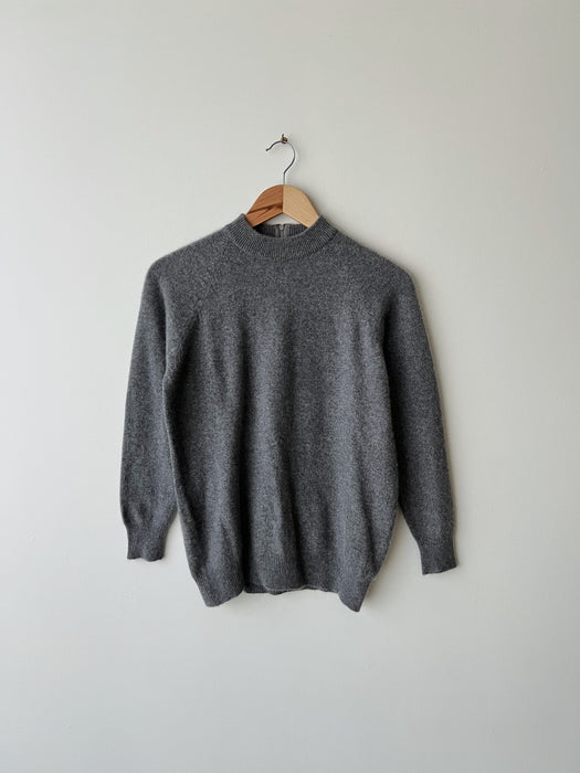 Heather Grey Cashmere Sweater | S