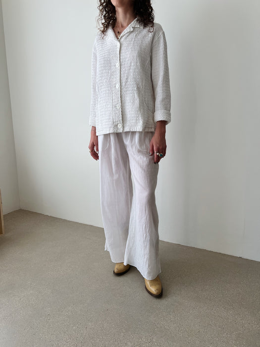 White Cotton Pants | S/M