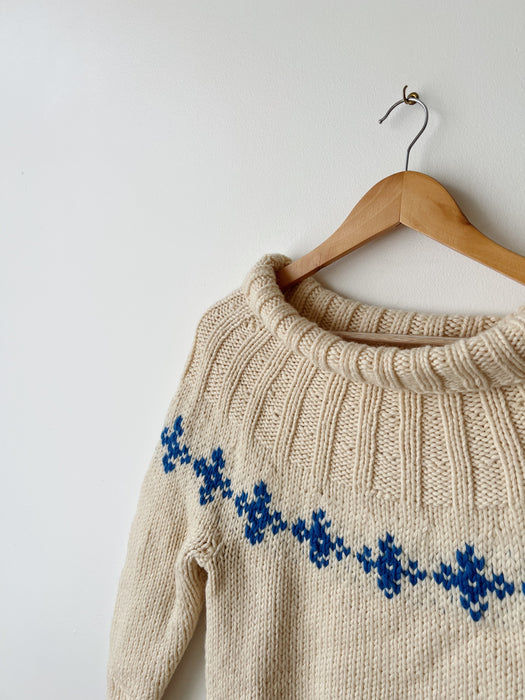 Cream Hand Knit Sweater | S