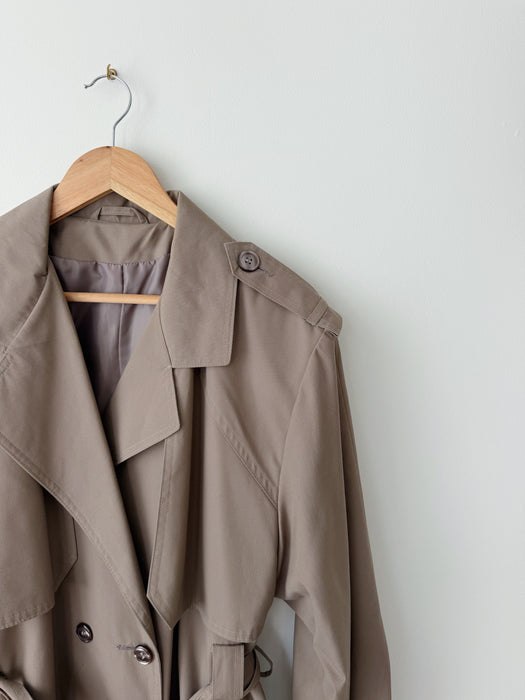 Warm Grey Trench Coat | L