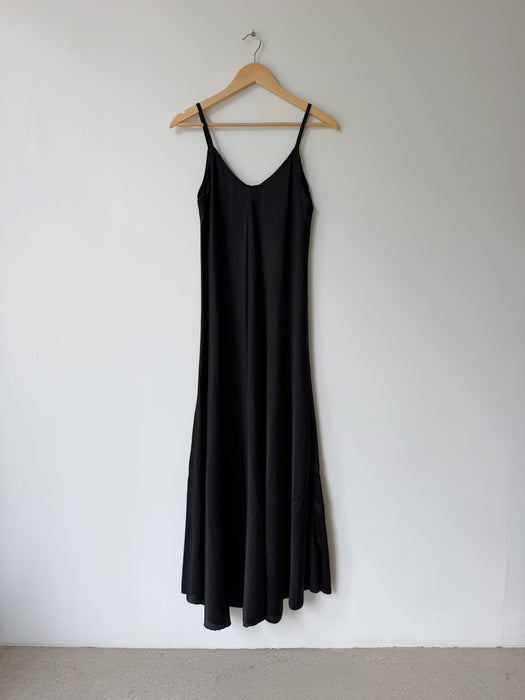 Black Satin Dress | L
