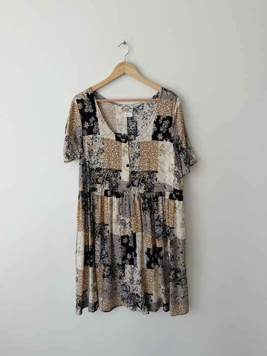Patterned Baby Doll Dress | L