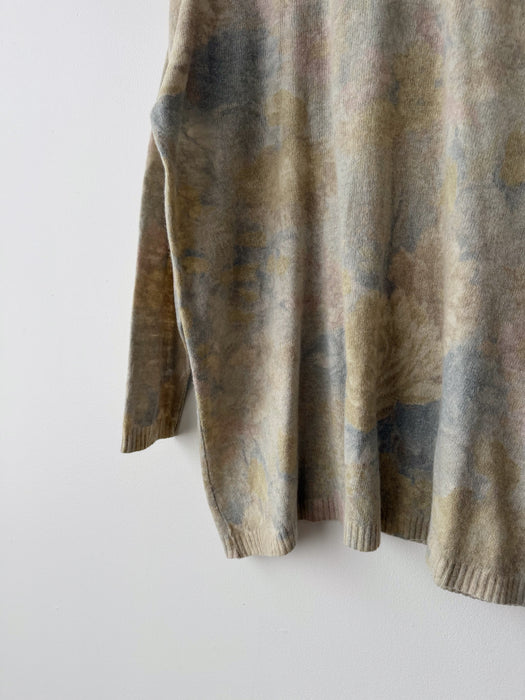 Floral Wool Angora Sweater | L