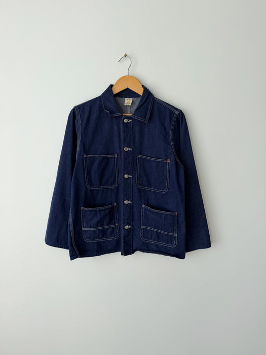Dark Wash Golden Horse Chore Coat | S