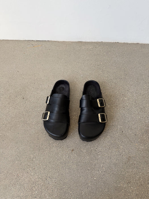 Black Leather Clog | 6.5