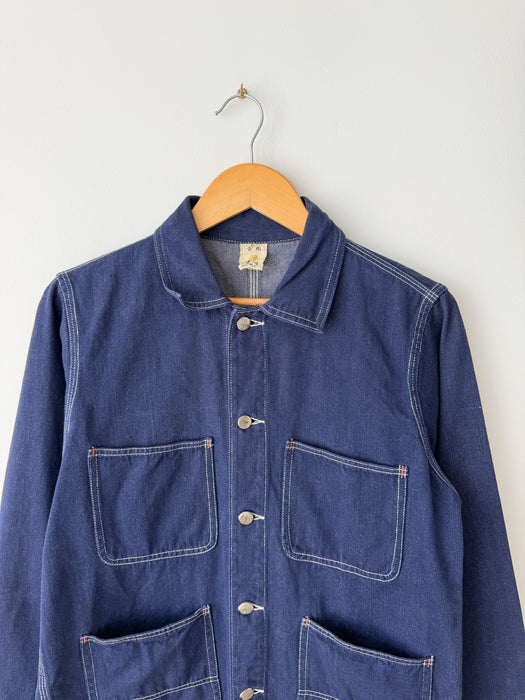 Dark Wash Golden Horse Chore Coat | S