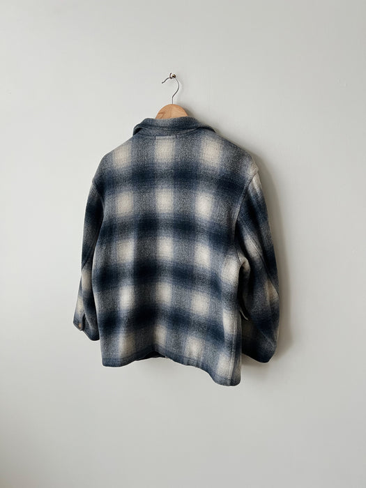 Blue Plaid Flannel Jacket | S