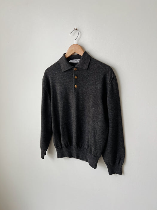 Charcoal Merino Wool Sweater | S