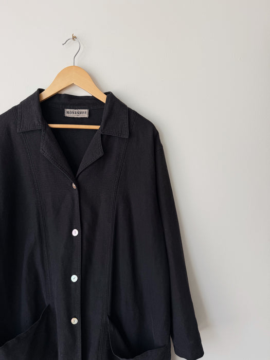 Black Linen Jacket | XL