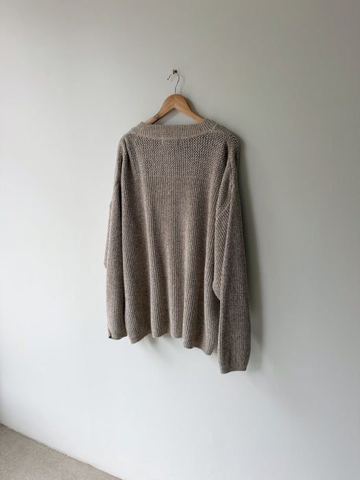 Oat Knit Henley Sweater | XL