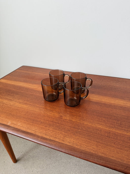 Smoked Glass Mug Set | Set of 4