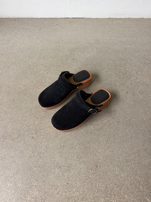 Black Suede Clogs | 6