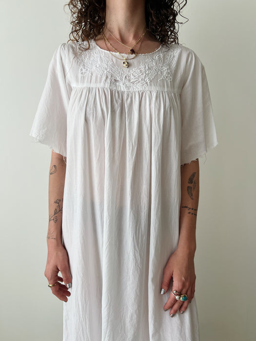 White Embroidered Dress | M
