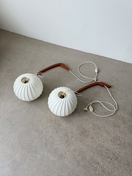 Mid Century Accordion Wall Lamp Set