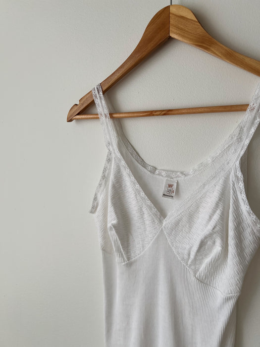 White Ribbed Tank | M
