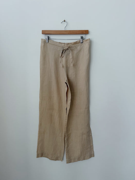 Beige Linen Pants | S
