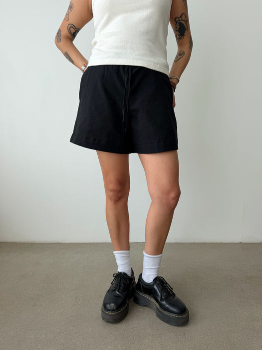 Hazlewood Black Cotton Linen Short
