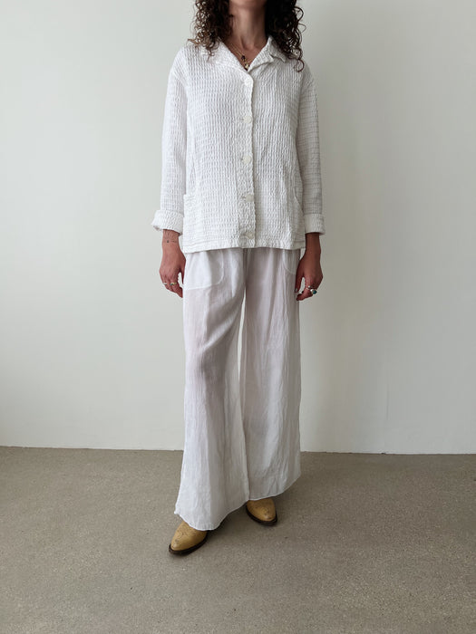 White Waffle Jacket | M/L
