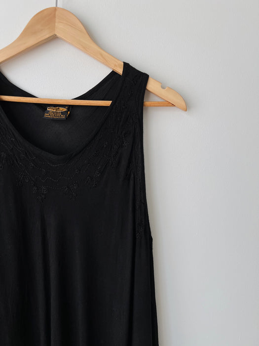 Black Rayon Dress | M/L