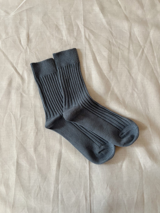 Billy Bamboo Ribbed Cotton High Sock