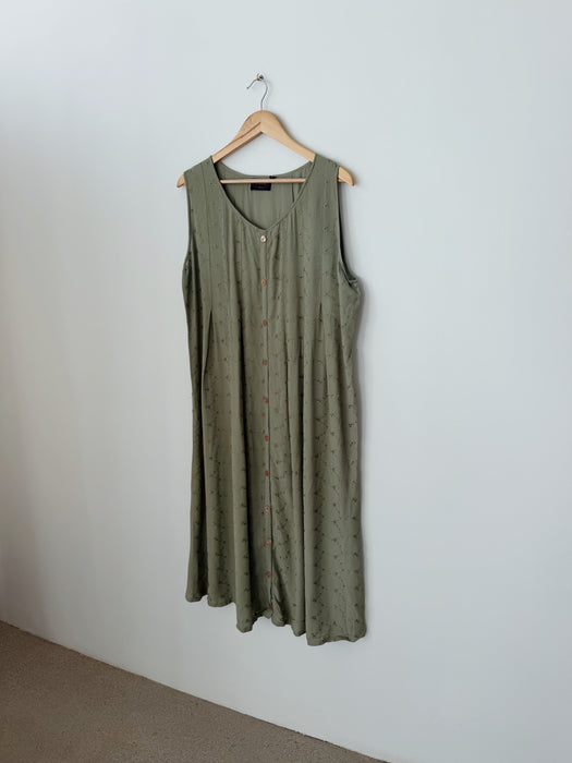 Sage Floral Dress | 2XL
