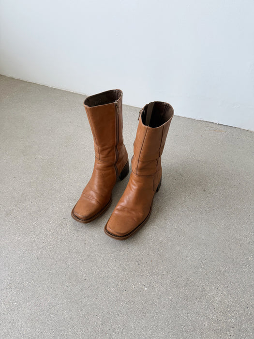 Tan Leather Boots | 7.5/8
