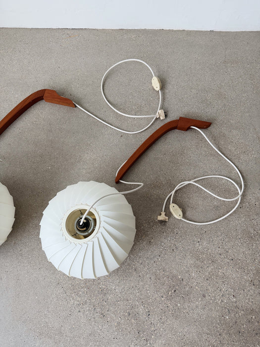 Mid Century Accordion Wall Lamp Set