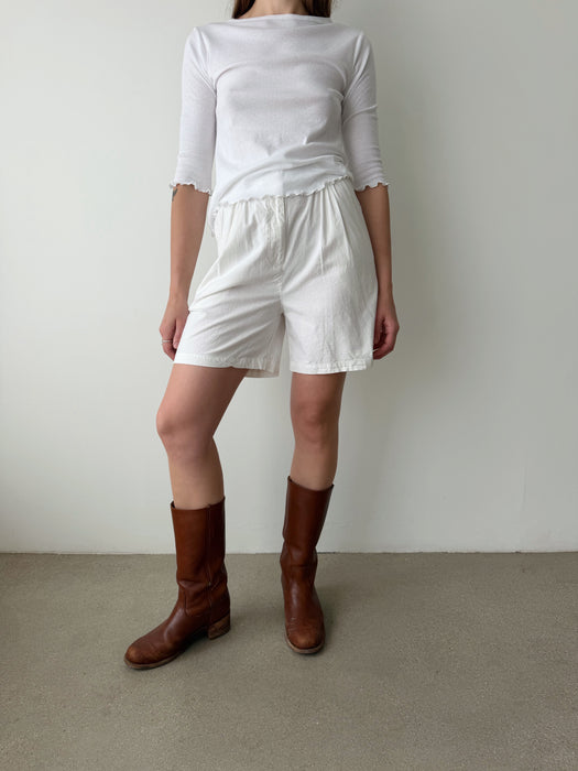 White Trouser Shorts | 28