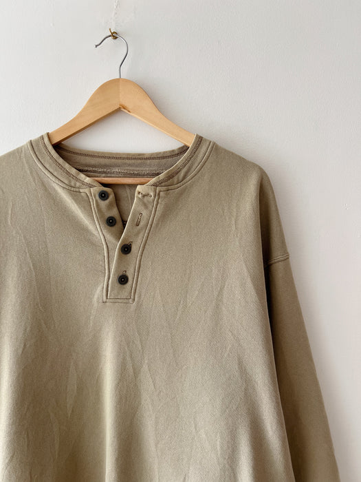 Sand Henley Crewneck | XL