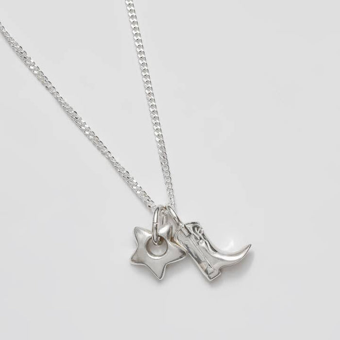 Wolf Circus Mini Cowboy Boot & Star Charm Necklace