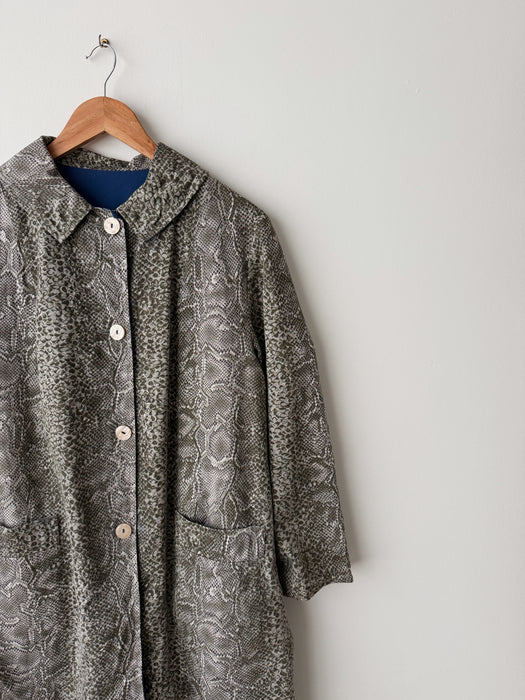 Snake Print Trench Coat | M