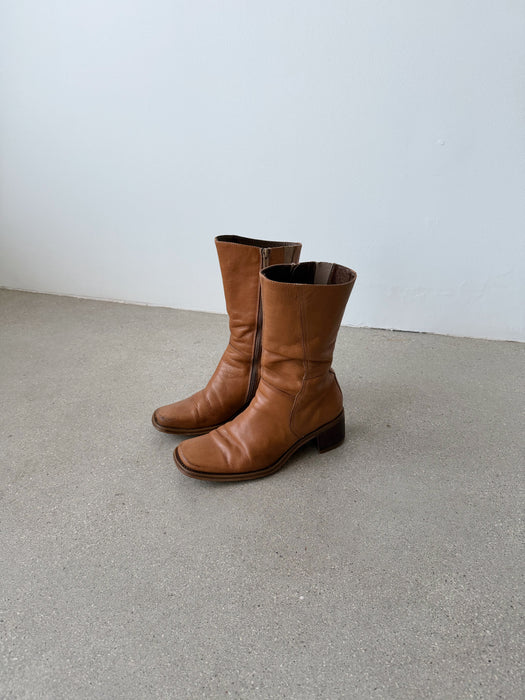 Tan Leather Boots | 7.5/8