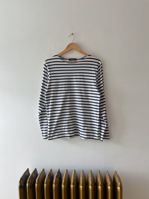Navy Striped Longsleeve Top | M/L