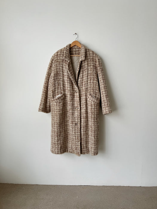 Neutral Wool Blend Coat |