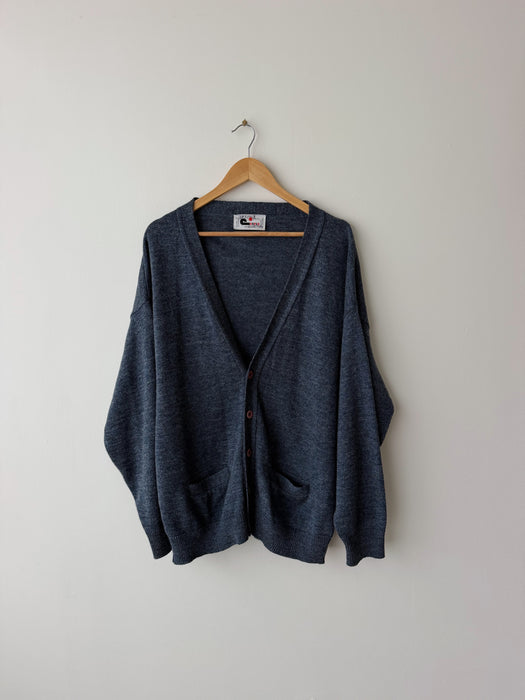 Heather Blue Cardigan | XL